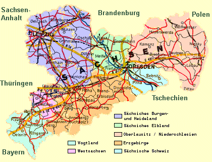 Karte Sachsen